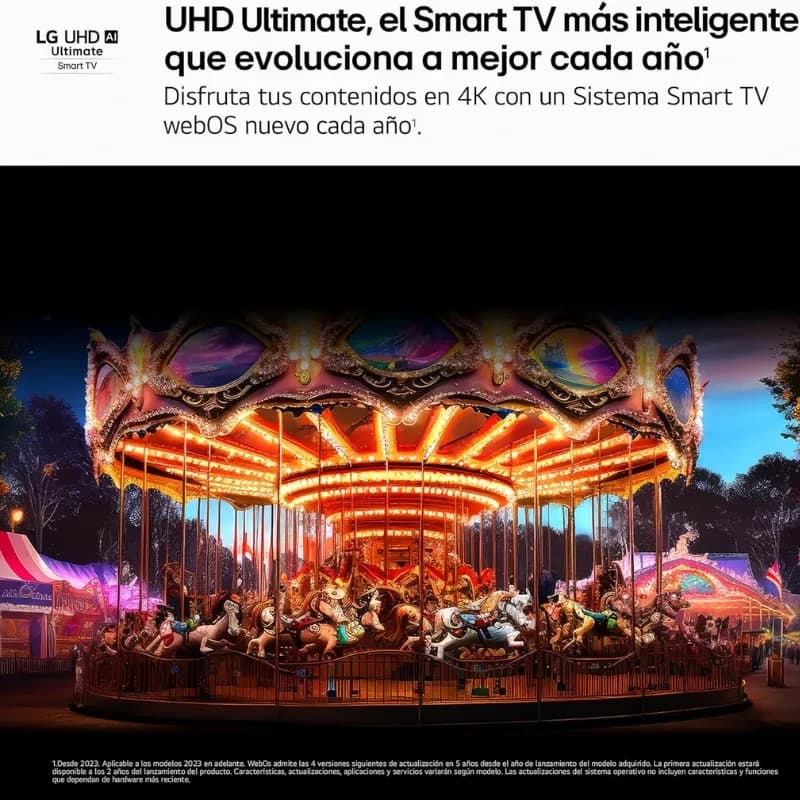 LG 86UA75006LA 86 pouces 4K UHD LED, écran large et lumineux, couleurs vives, contraste net, webOS Smart TV pour streaming fluide et interface intuitive