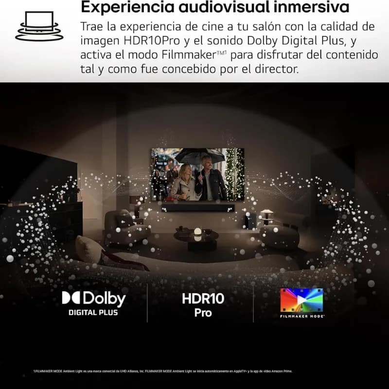 LG 86UA75006LA 86 pouces 4K Ultra HD LED avec HDR10 Pro et Dolby Digital Plus, Mode Filmmaker pour une expérience cinéma immersive au salon