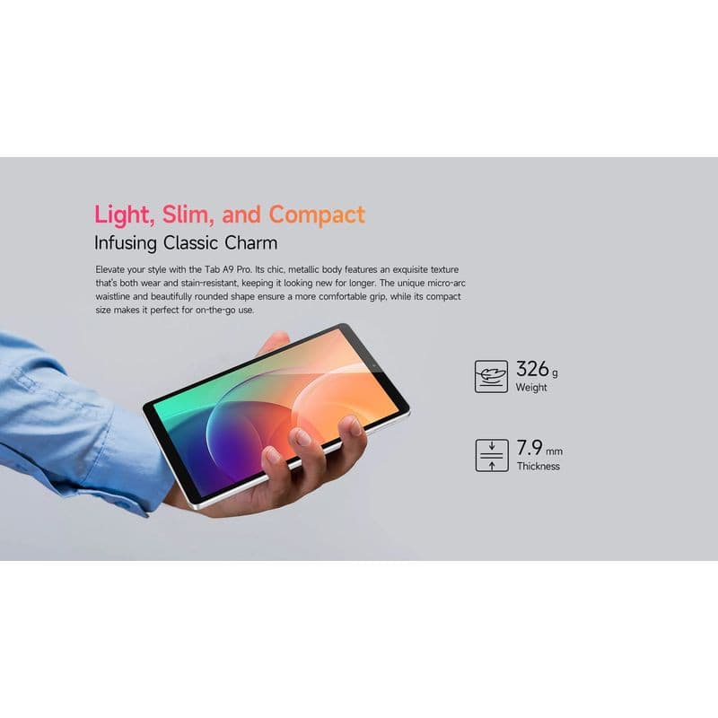 Ecrã de Ulefone Tab A9 Pro 8,68 4GB/128GB WiFi + 4G Blanco