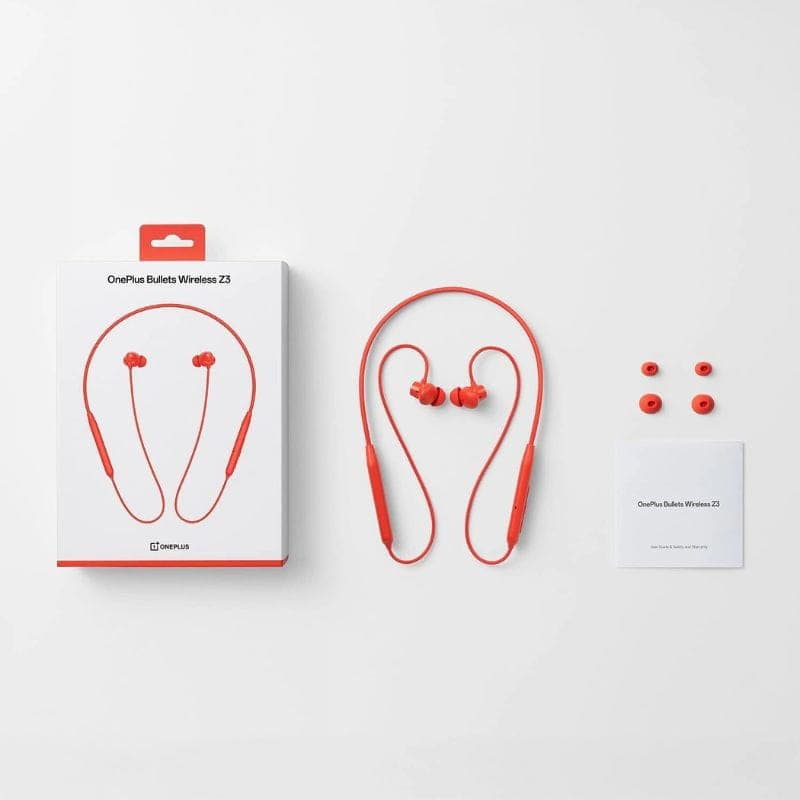 Oneplus Bullet Wireless Z3 SAMBA SUNSET - Écouteurs sans fil, contenu de l'emballage