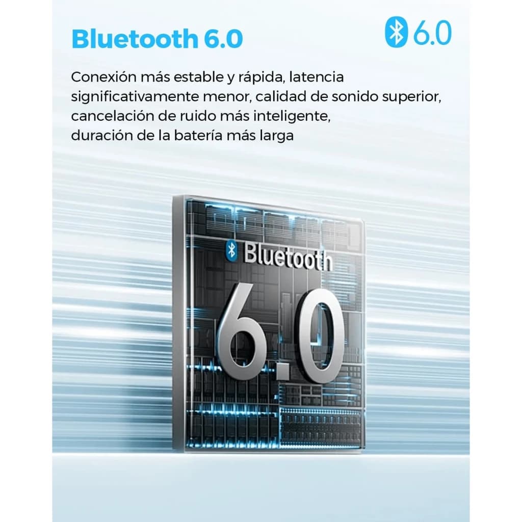 SoundPEATS C30 Auriculares Bluetooth Blanco con chip Bluetooth 6.0, conexión estable y rápida, menor latencia, mejor sonido, cancelación de ruido y mayor