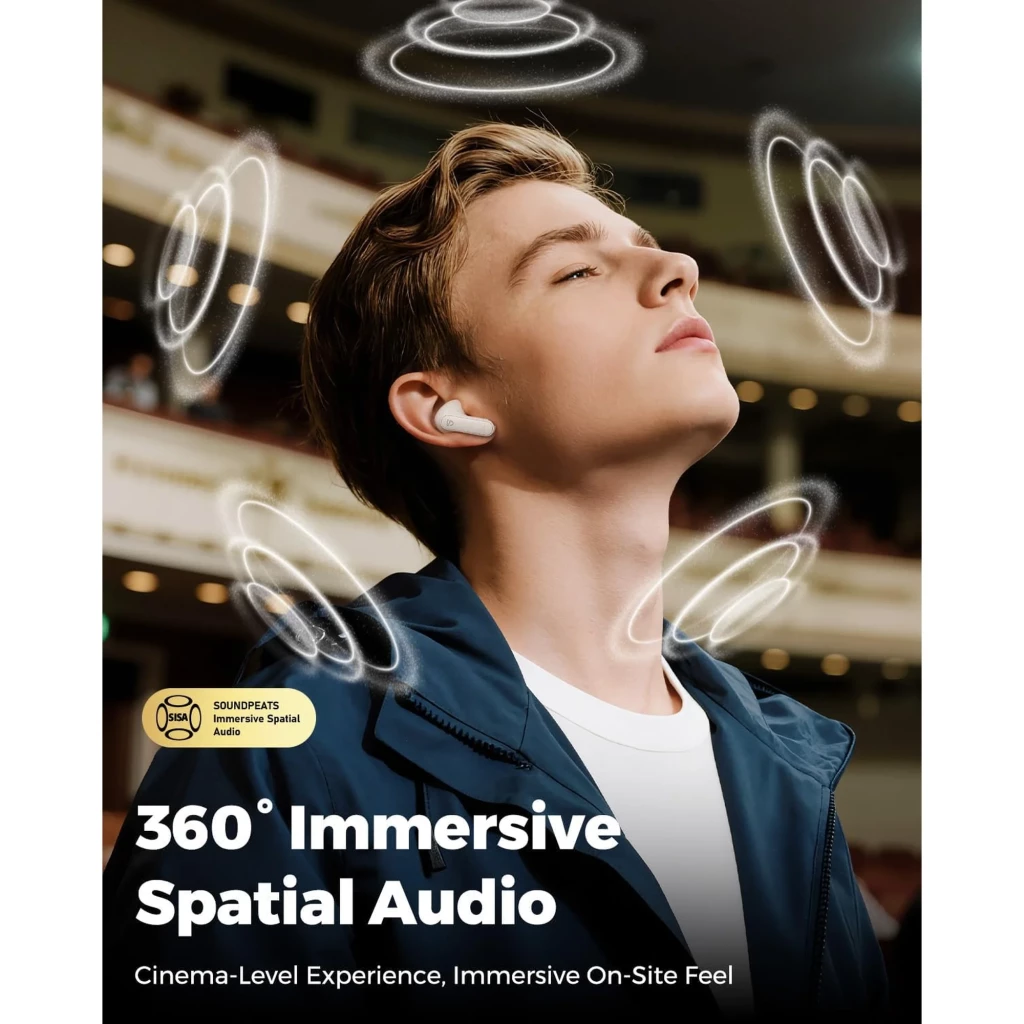 Soundpeats Q3 PRO Blanco con estuche de carga mate; auriculares intraurales con puntas de silicona, tallos alargados y luz LED frontal en el estuche - Ítem2