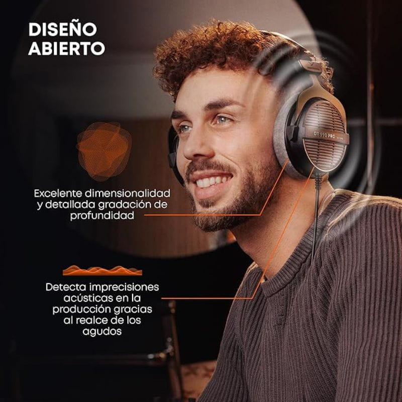 Beyerdynamic DT 990 PRO Black Edition 250 Ω - Auscultadores de estúdio com fio - Item5
