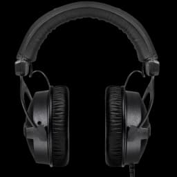 Beyerdynamic DT 770 M 80 Ω, auscultadores fechados de estúdio com arco acolchoado, conchas pretas grandes e cabo com fio para isolamento e monitorização