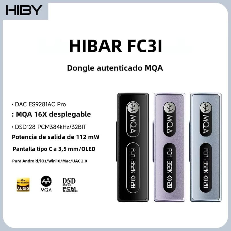 HiBy FC3 Amplificador/DAC portátil Preto - Item1