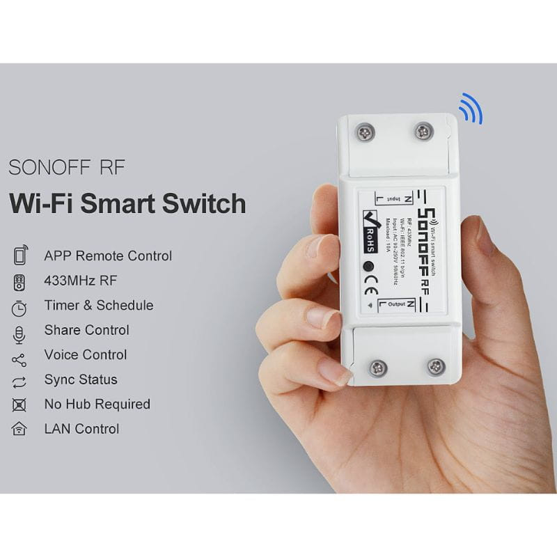 Smart switch WiFi + RF 433 Sonoff RF R2 - Ítem1