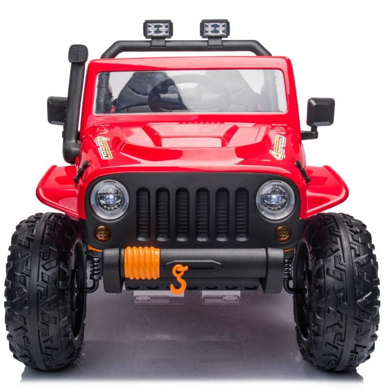 Todoterreno 12V Rojo - Coche eléctrico para niños, imagen frontal