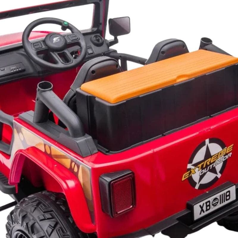 Todoterreno 12V Rojo - Coche eléctrico para niños, imagen del maletero