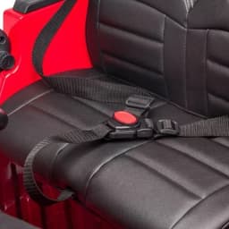Todoterreno 12V Rojo - Coche eléctrico para niños, imagen del cinturón de seguridad