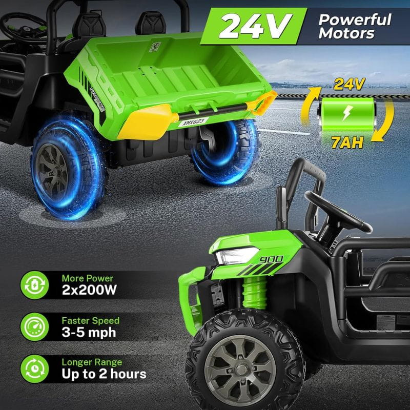 Buggy 24V Verde - Carro elétrico para crianças - Item7