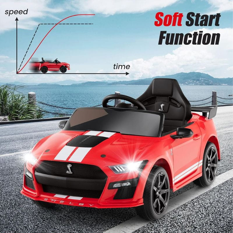 Ford Mustang Shelby GT 500 12V Rojo - Coche eléctrico para niños - Ítem4