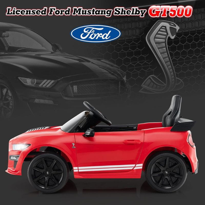 Ford Mustang Shelby GT 500 12V Rojo - Coche eléctrico para niños - Ítem3