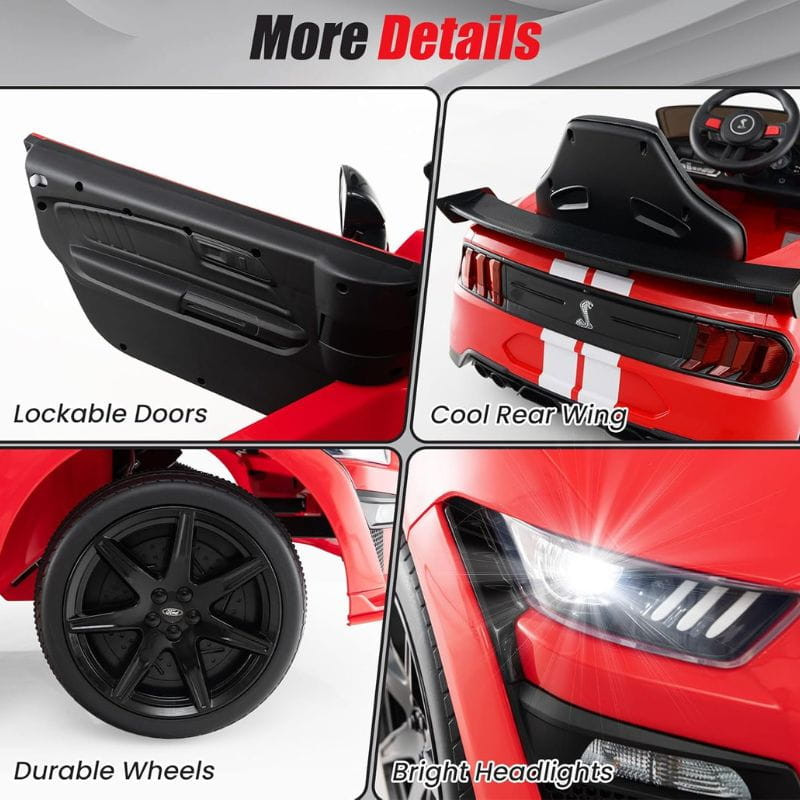 Ford Mustang Shelby GT 500 12V Rojo - Coche eléctrico para niños - Ítem5