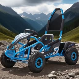 Mud Monster GoKart 48V Azul - Carro elétrico para crianças, imagem real