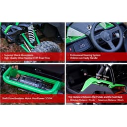 Buggy UTV Todo-o-Terreno 48V Verde - Carro elétrico para crianças, características
