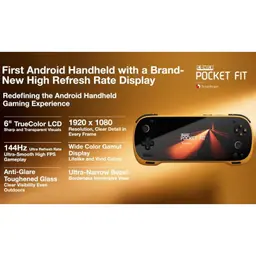 Ayaneo Konkr Pocket FIT Snapdragon G3 Gen 3 12GB/512GB Amarillo, alta tasa de refresco