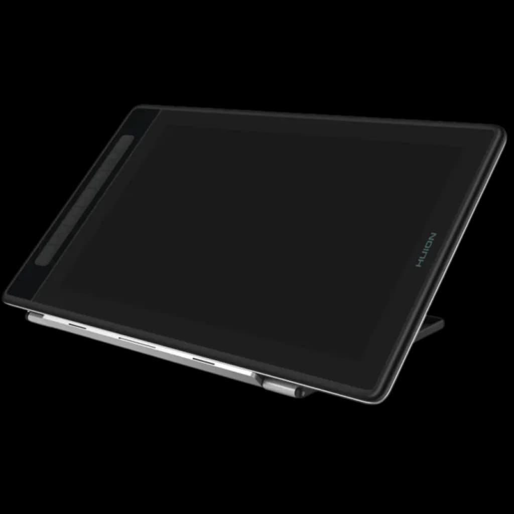 Huion Kamvas Pro 13 GT1302 tablette graphique avec écran IPS 13,3 pouces 2,5K QHD+, stylet posé, support inclinable et bordures fines noires