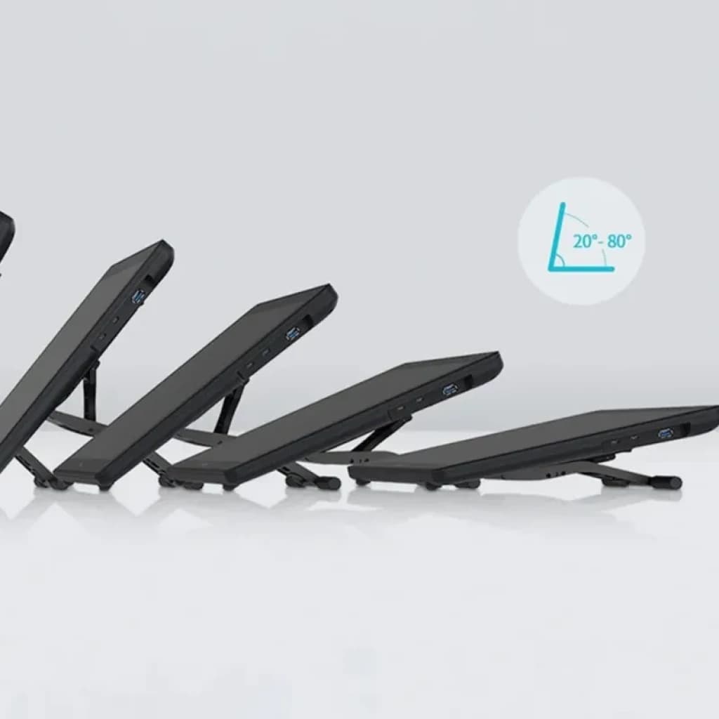 Support inclinable 20 à 80 degrés pour Huion Kamvas 22 Plus GS2202, design robuste et pliable, stabilité et confort de dessin sur écran 21,5 pouces Full HD