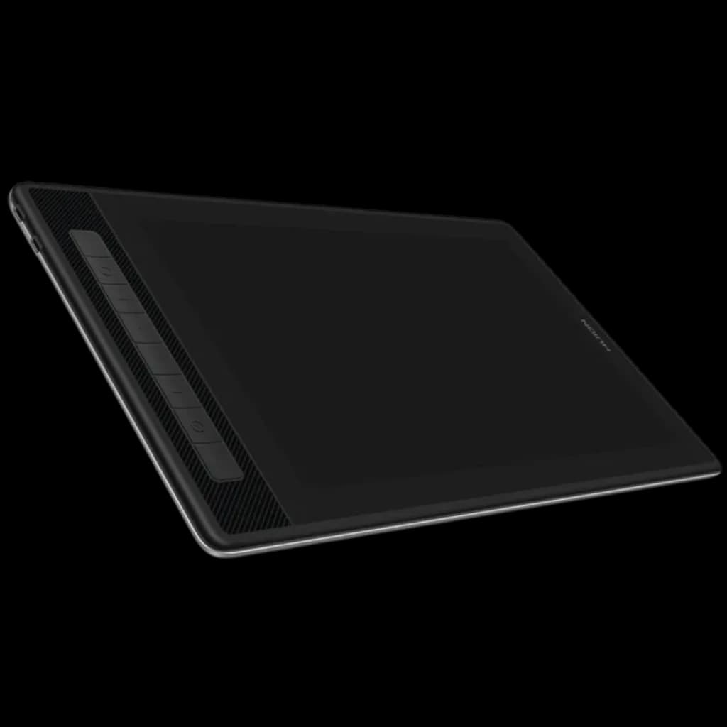Huion Kamvas Pro 16 GT1602 tablette graphique 15,8 pouces 2,5K 186 ppp écran large noir avec boutons latéraux et grilles texturées