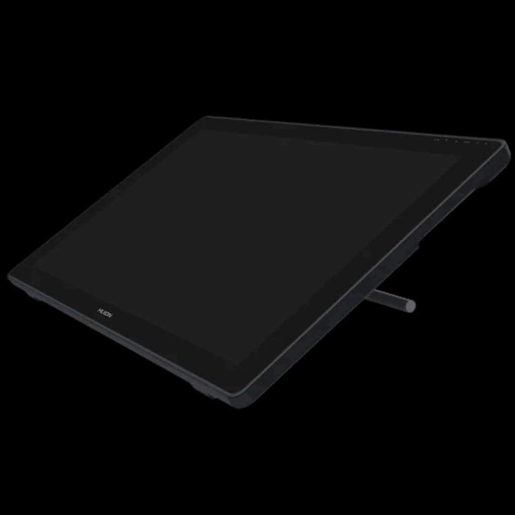 Écran pen display Huion Kamvas 24 Plus 23,8 pouces incliné, grand panneau noir 2,5K avec pied ajustable, bords fins, surface mate pour dessin précis