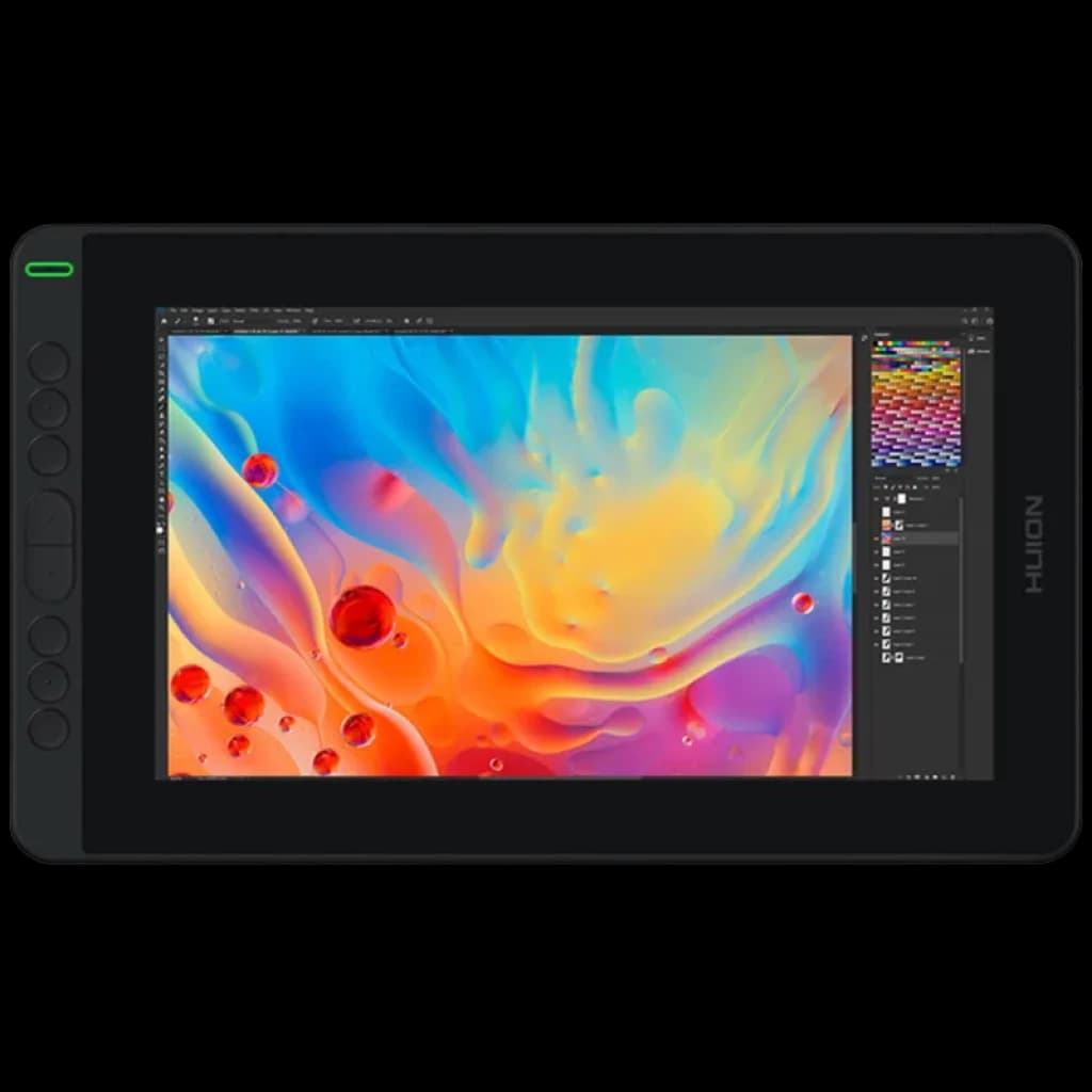 Huion Kamvas 12 GS1161 tablette graphique 11,6 pouces avec écran couleur vif, stylet sans pile, 8 touches express, cadre noir compact