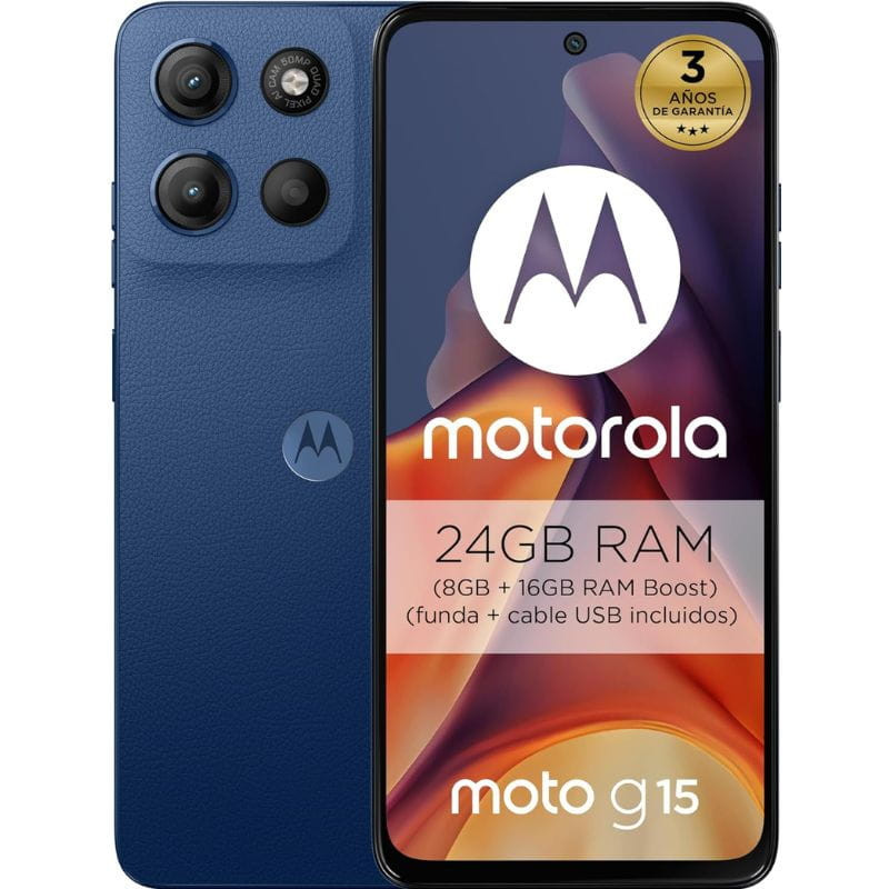 Motorola Moto G15 4G 8Go/512Go Sea Blue- Téléphone portable - Ítem