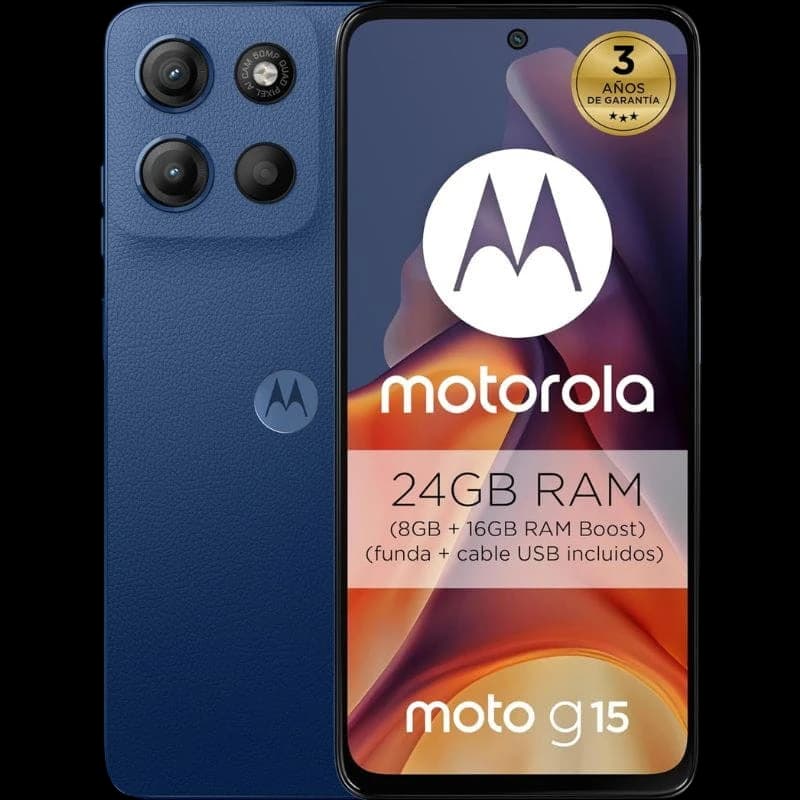 Motorola Moto G15 4G 8GB/512GB Sea Blue- Teléfono móvil