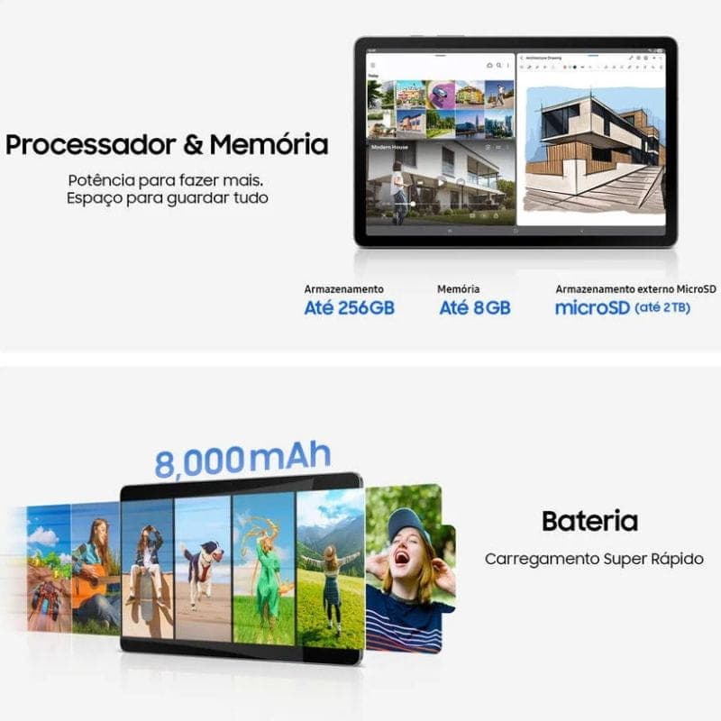 Samsung Galaxy Tab S10 Lite 10,9" 6 GB/128 GB Wi-Fi 6 Cinza, características