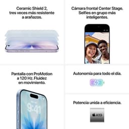iPhone 17 256 Go Lavande version internationale avec écran ProMotion 120 Hz, Ceramic Shield 2, caméra frontale Center Stage et autonomie journée