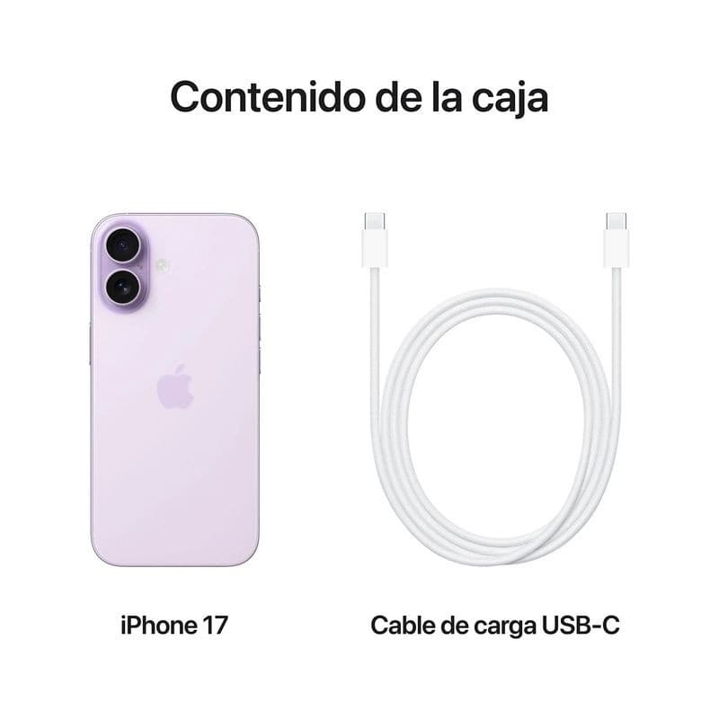Contenido de iPhone 17 512GB Lavanda