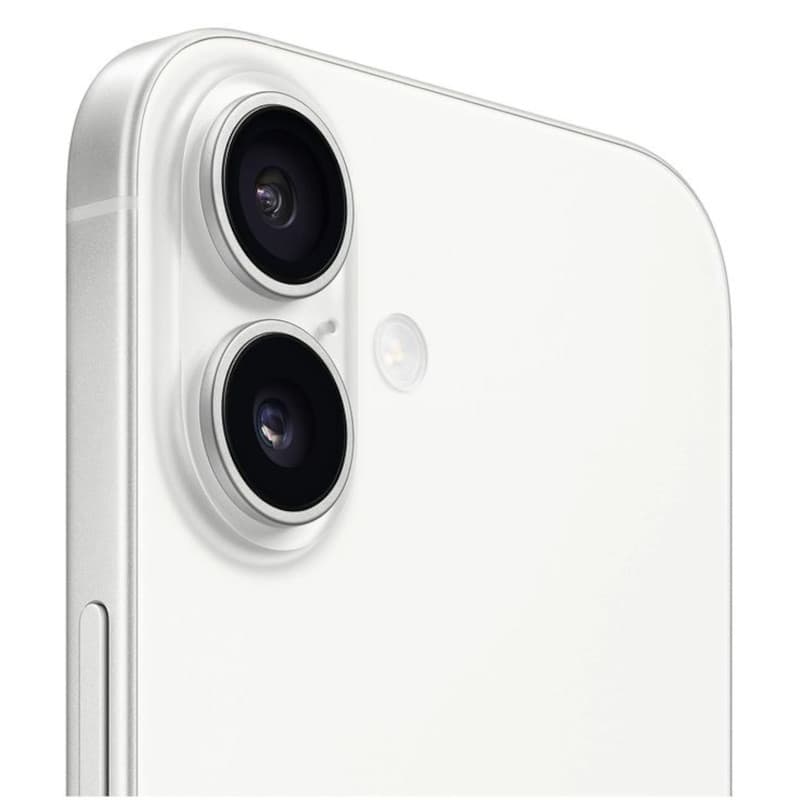 iPhone 17 512Go Blanc Version internationale avec dos blanc mat et module photo double grand angle et ultra grand angle, bords alu argent satiné