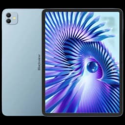 Blackview Link 8 4G 6GB/256GB Azul com tela grande de bordas finas, traseira azul fosca, câmera dupla com flash e design elegante e leve