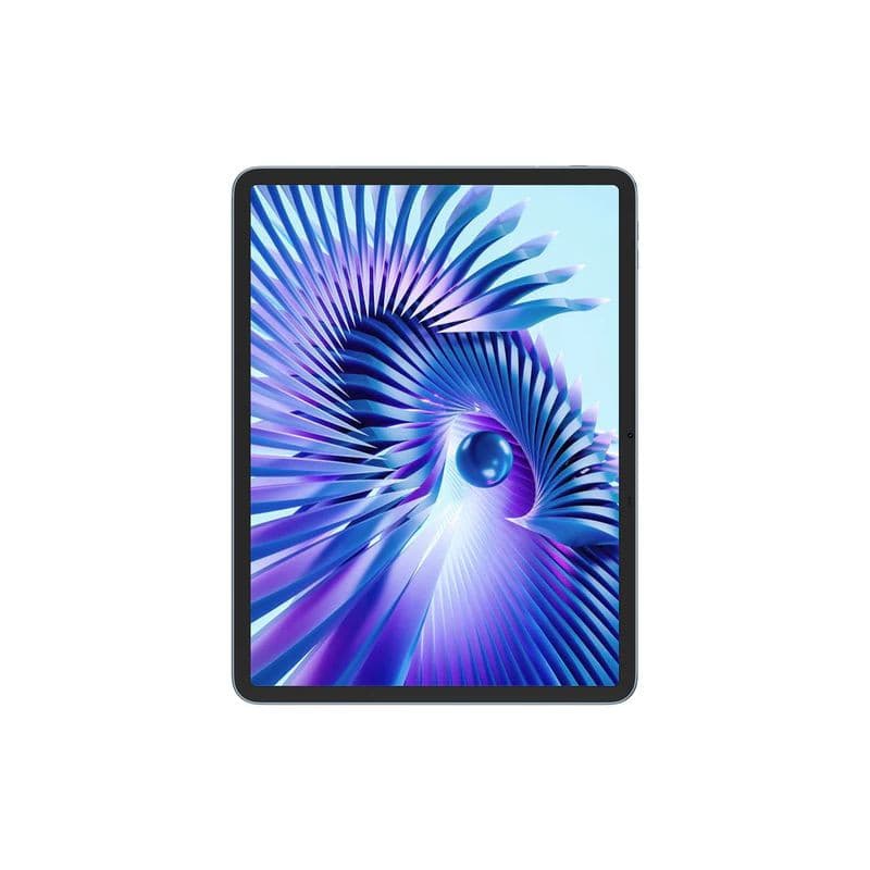 Blackview Link 8 4G 6GB/256GB Azul com tela grande de bordas finas e display vibrante em tons azul e roxo, design fino e moldura metálica escura