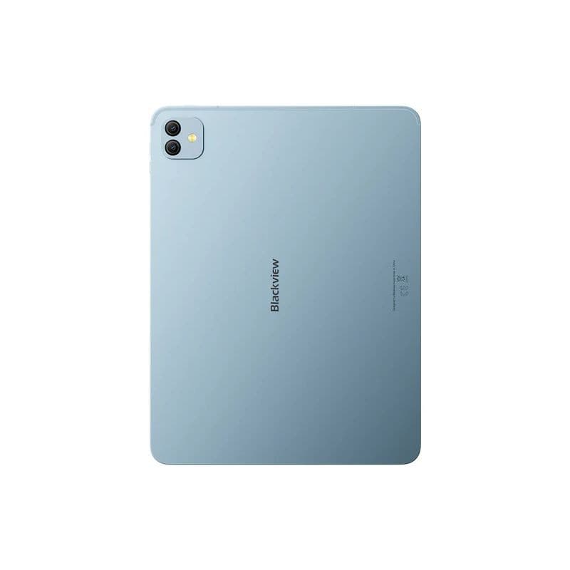 Blackview Link 8 4G 6GB/256GB Azul com traseira fosca azul-claro, módulo de câmera dupla no canto superior esquerdo e logotipo central Blackview