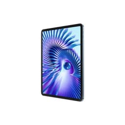 Blackview Link 8 4G azul com tela grande de bordas finas, design metálico fino e display vibrante com padrão abstrato roxo e azul; 6GB RAM, 256GB