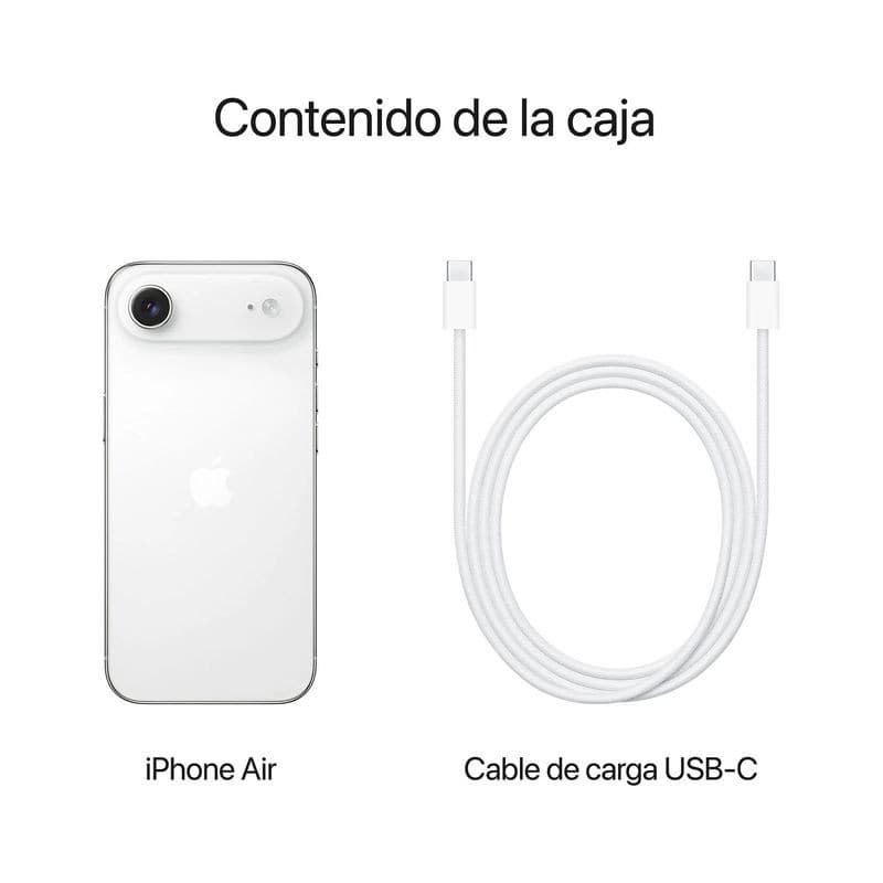 Contenido de la caja de iPhone 17 Air 256GB Blanco nube
