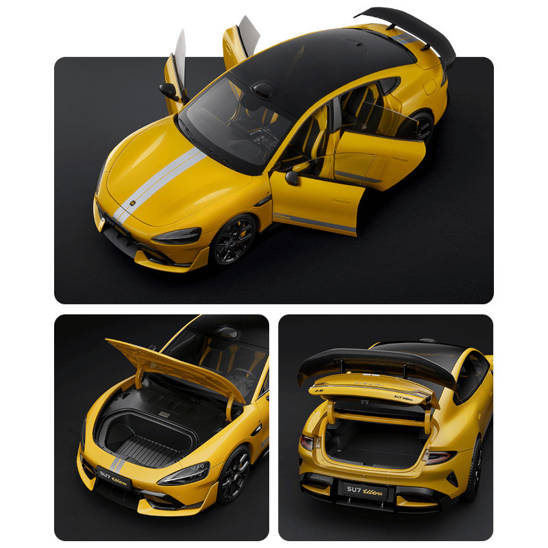 Xiaomi SU7 Ultra 1/18 Die-cast Model Car Amarelo Relâmpago - Item4