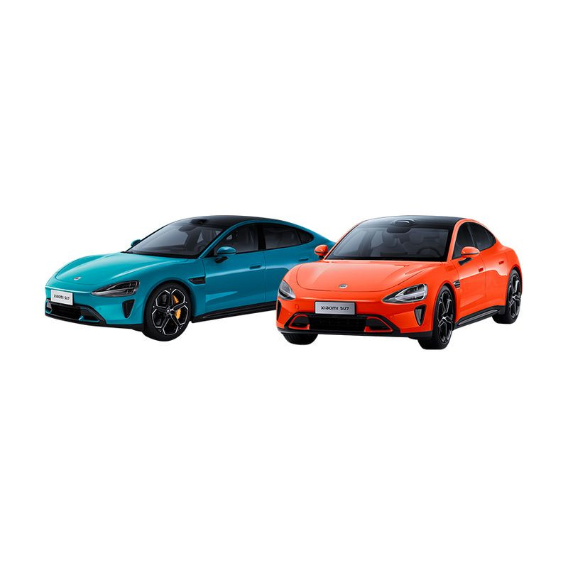 Xiaomi SU7 1/18 Die-cast Model Car Lava Laranja - Item1