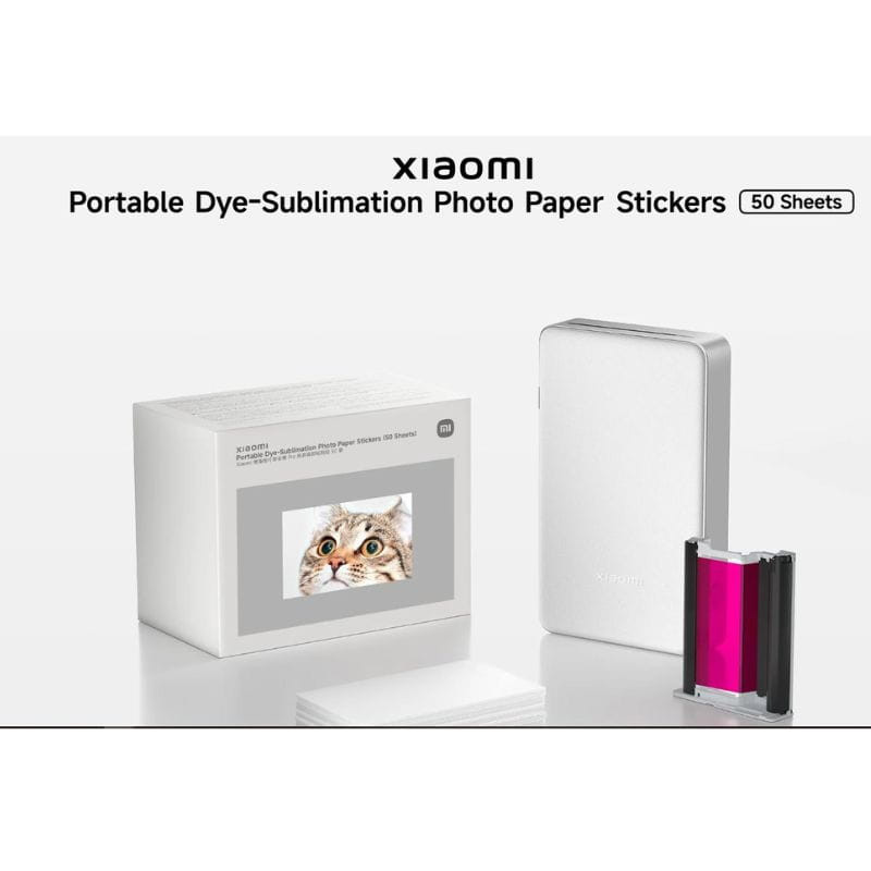 Autocolantes de papel fotográfico de sublimação para Xiaomi Photo Printer Pro (50 folhas) - Item1