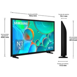 Samsung TU32H5005FK 32 HD LED Smart TV WiFi Preto com bordas finas, pés duplos, tela vibrante com bolhas coloridas e perfil fino de 72,2 mm