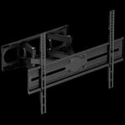 Aisens WT80TSLE-327 soporte de pared negro para TV 37-80, brazo articulado, inclinable y giratorio, estructura metálica robusta, soporta hasta 40 kg