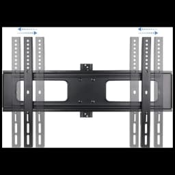 TooQ LP6070TN-B suporte de parede para TV 37–70 até 50 kg, estrutura metálica preta, barras ajustáveis com múltiplos furos e placa traseira reforçada
