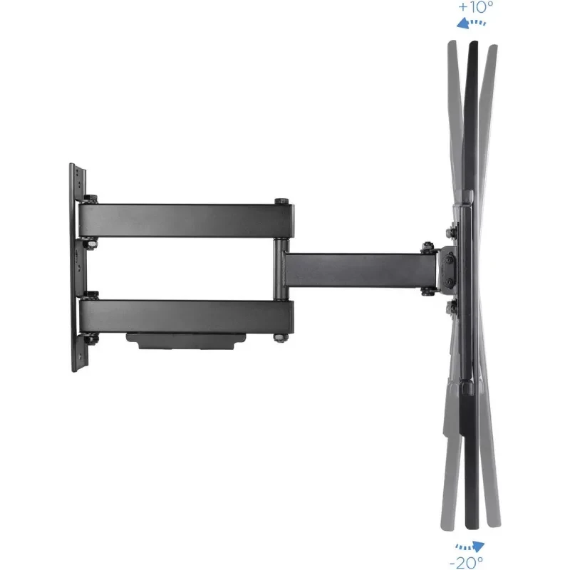 Soporte de pared TooQ LP6070TN-B para TVs 37-70 pulgadas, brazo articulado doble, ajuste inclinable y giratorio, estructura robusta hasta 50 kg, acabado negro - Ítem3