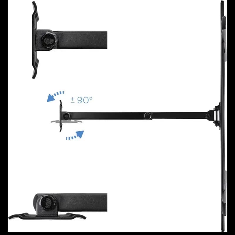 TooQ LP6070TN-B suporte de parede articulado para TVs 37–70 até 50 kg, braço extensível com rotação de 90°, ajuste de inclinação e montagem VESA