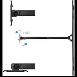 TooQ LP6070TN-B suporte de parede articulado para TVs 37–70 até 50 kg, braço extensível com rotação de 90°, ajuste de inclinação e montagem VESA