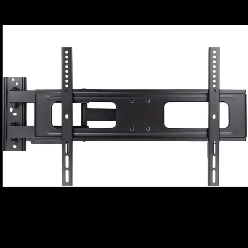 Suporte de parede TooQ LP6070TN-B para TVs 37–70, estrutura metálica preta, braços articulados, inclinação ajustável, capacidade até 50 kg