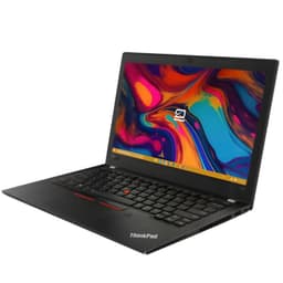 Lenovo ThinkPad X280 12,5 pouces noir, écran ouvert affichage coloré, clavier QWERTZ avec TrackPoint rouge, châssis fin et ports latéraux visibles