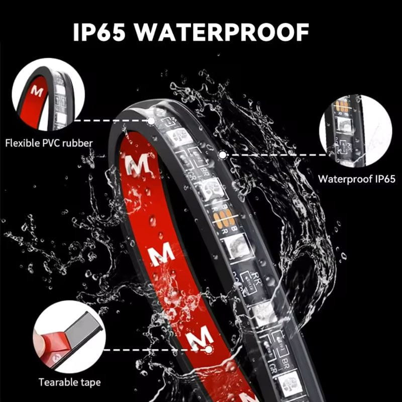 72 LED RGB Mechero de coche APP - Kit de iluminación interior para coche - Ítem1