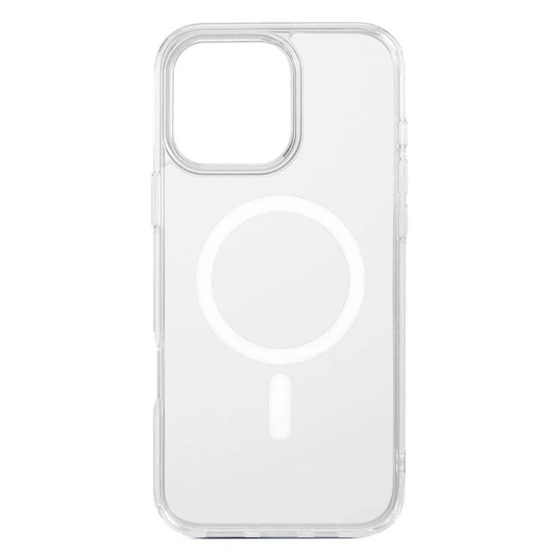 Coque transparente pour iPhone 16 Pro Max avec anneau MagSafe visible, bords renforcés, découpes précises pour caméra et boutons, design fin et épuré - Ítem