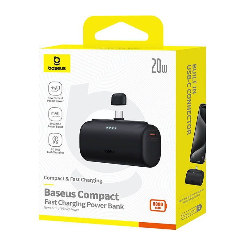 Powerbank OS-Baseus Compact IP 5000mAh 20W USB-C Negro - Ítem7